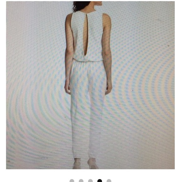 Chelsea Flower White Astrid Jumpsuit w Side Seam - Picture 7 of 8